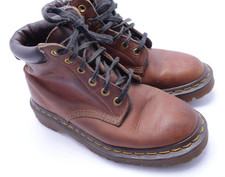 Vintage Dr. Martens Boots Women Size 6 US 4 UK Brown Leather Made In England 90s