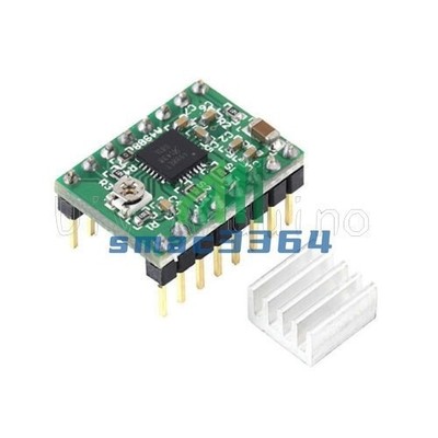 Green StepStick A4988 Stepper Motor Driver Module Heatsink for 3D Printer Reprap