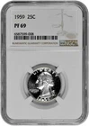 1959 25C Proof Silver Washington Quarter NGC Graded PF 69 with Obverse Cameo