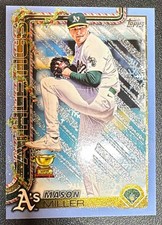2025 Topps Holiday Mason Miller #H48 Light Blue & White Glitter Athletics
