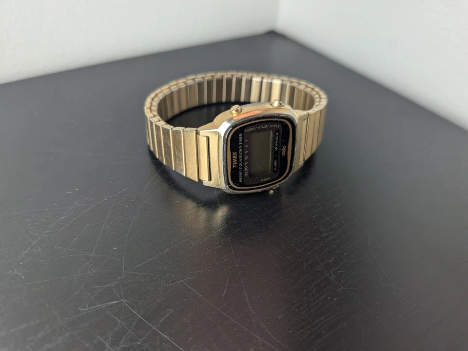 Reloj TIMEX Vintage Mujer Temporizador Cuenta Regresiva Preestablecido 80' Todo Original Japón Foto 4 de 4