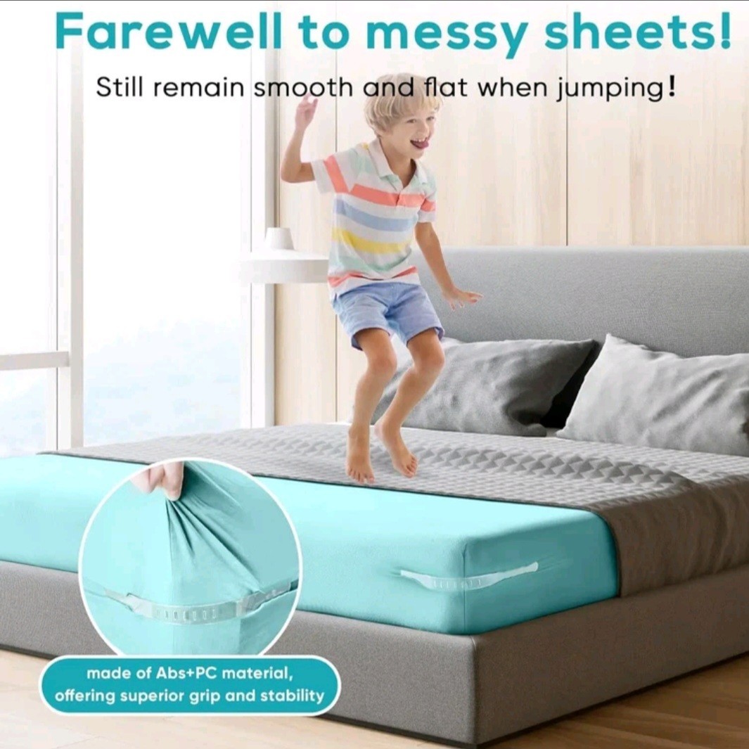 Lock Sheet Holders Keep Sheets Tight Heavy Duty Bed Sheet Holder Corner Fitted 