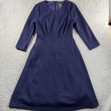 Adrianna Papell Textured Matelassé Fit & Flare Cocktail Dress Size 6 Modest