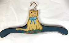 Vintage Hand Painted Wood Cat Hanger 16 x 8