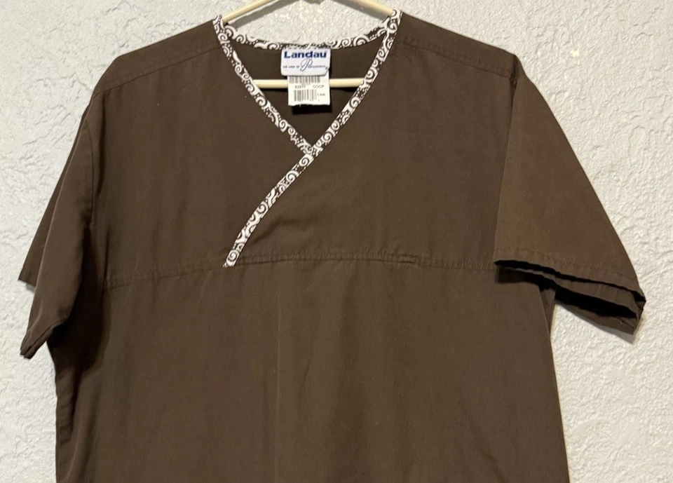 Blusa Médica Blusa Médica Landau Mujer Manga Corta Cuello en V Bolsillos Talla Grande Foto 2 de 4