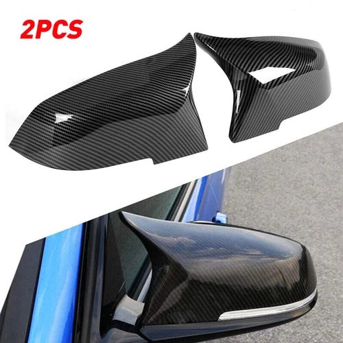 Pair Carbon Fiber M3 Style Mirror Cover Caps For BMW F20 F21 F30 F32 F36 M2 USA