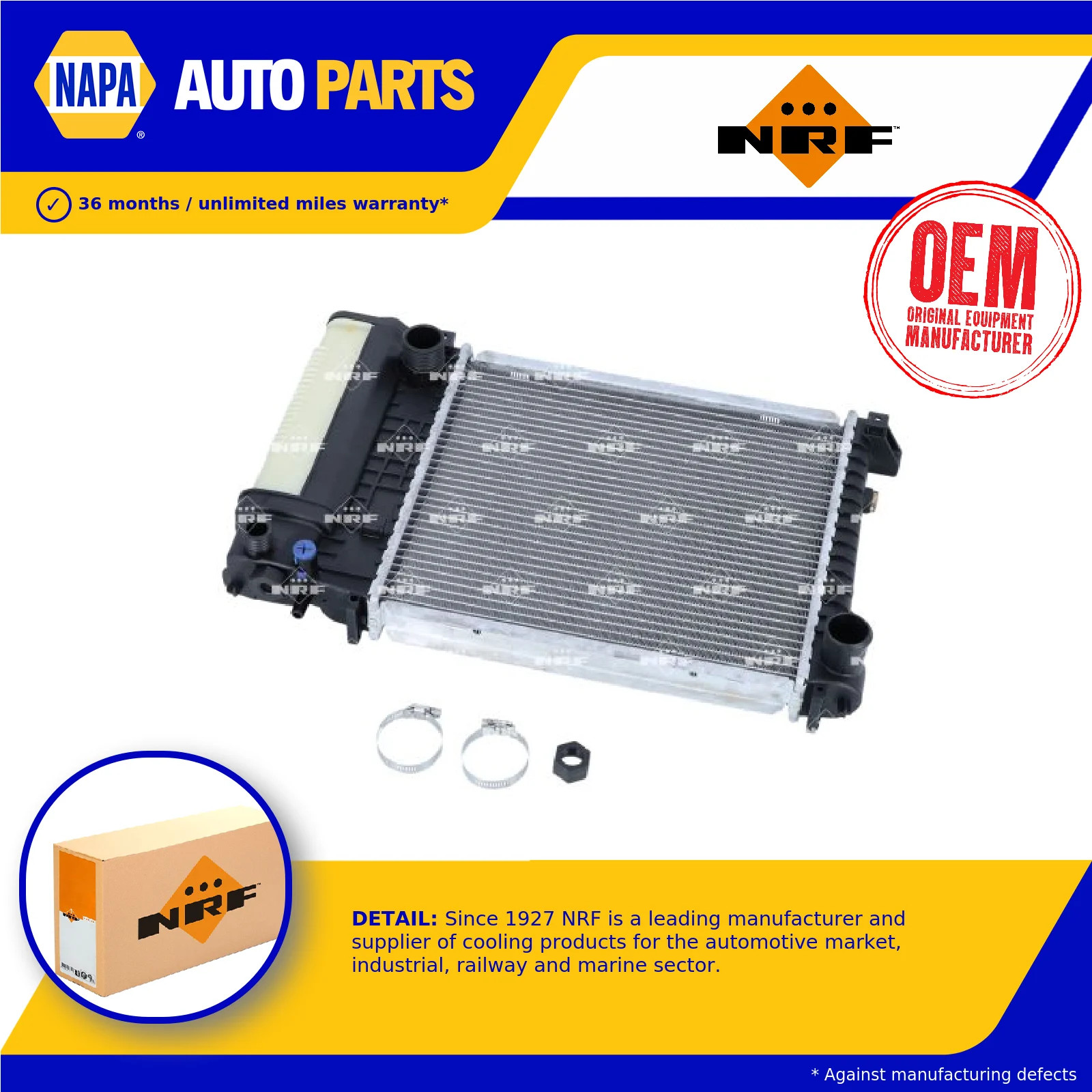 Radiator fits BMW 318 E30 1.8 87 to 94 5-Speed Manual Transmission NRF Quality