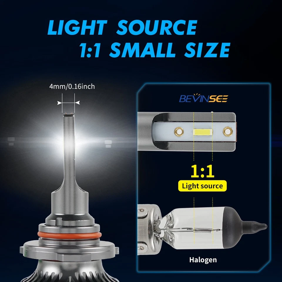 2x 9005 LED Headlight Bulbs 6000K White For Toyota Prius W3 2008-2024 High Beam - Image 4 of 4