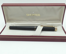 Vintage Sheaffer Targa 1003 (2nd Ed) Matt Black Fountain Pen, GT, M 14K Nib, Box