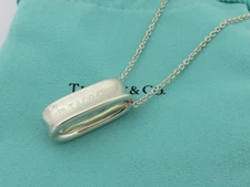 TIFFANY & CO Sterling Silver 1837 Oval Loop Pendant Price Includes US Tariff