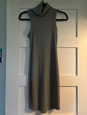 Women's S mini fitted sweater dress with turtleneck