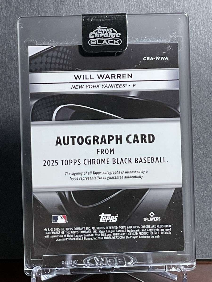 イチロー 直筆サイン PSA8 2022 Topps chrome black 2025 Topps Chrome Black - Autographs Will Warren #CBA-WWA