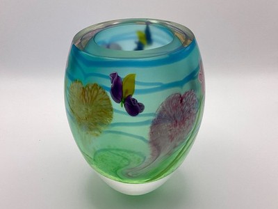1993 Vintage CAITHNESS Studio Art Glass Spring Romance Vase Retired