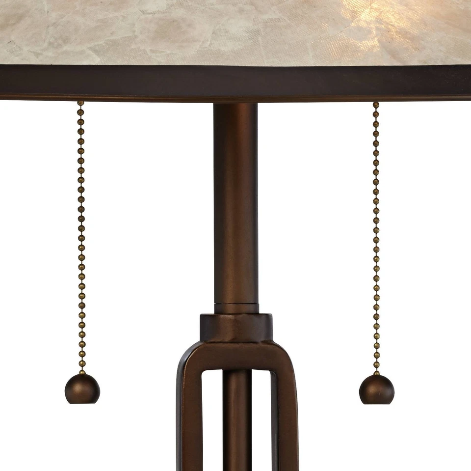 Набор из 2 настольных ламп Samuel высотой 20 дюймов из полированной бронзы с USB-портом для спальни - Изображение 3 из 4