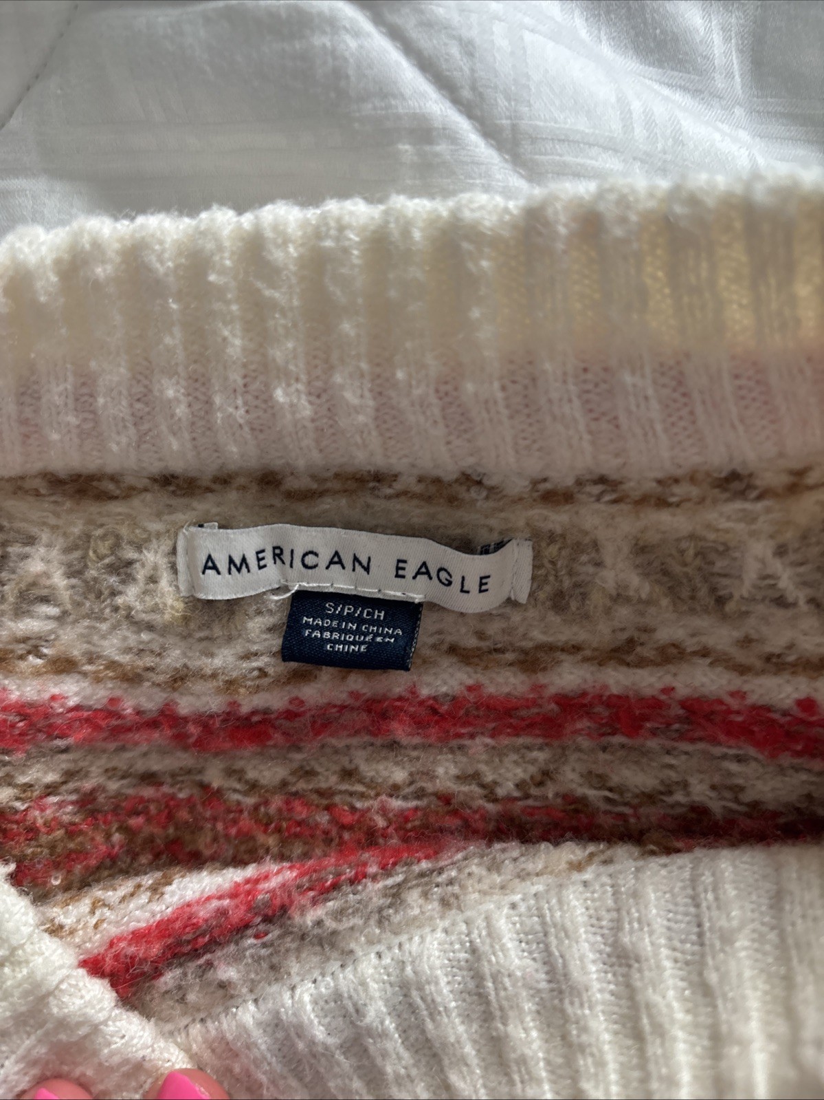 American Eagle Patterned Sweater Size Small - image 2