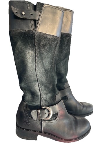 Timberland Earthkeepers stivali alti neri in pelle scamosciata da donna taglia 5W/38/US 7 - Foto 5 di 15