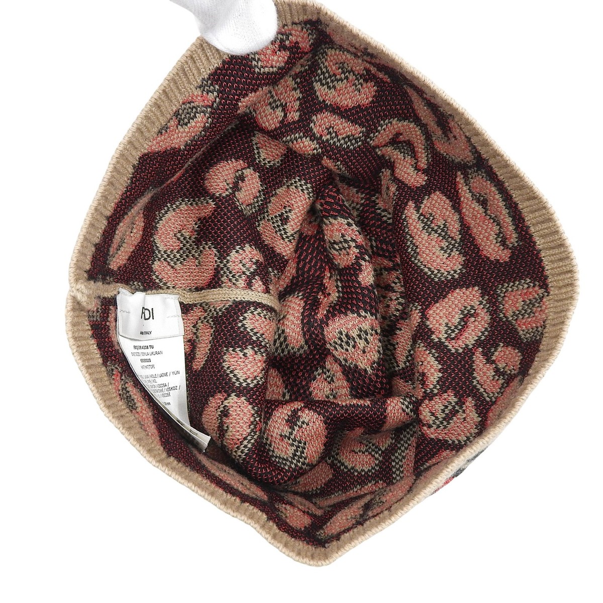 Fendi FF Logo Wool Knit Cap - DUTY FREE View 4