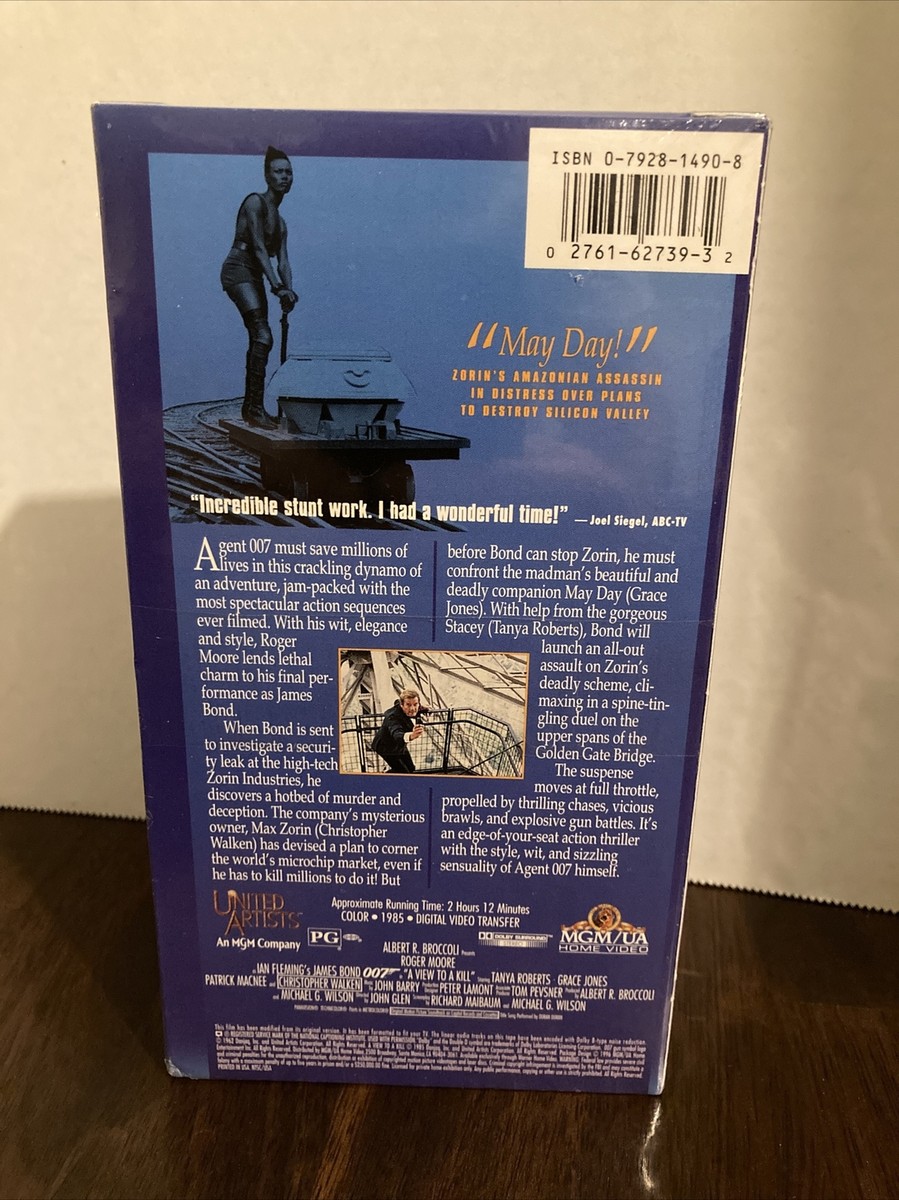 A View to a Kill VHS Roger Moore NEW SEALED James Bond 007
