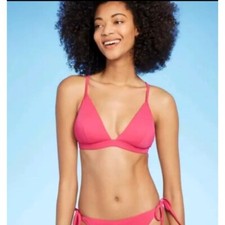 Shade  Shore Womens Pink Triangle Bikini Top SIE l 12/14 NWT
