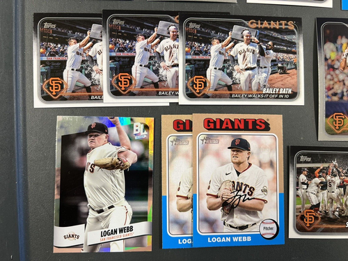 50 Card Lot: 2023 2024 SF Giants - Webb Bailey Posey Mays McCovey Crawford +MORE - Picture 2 of 10
