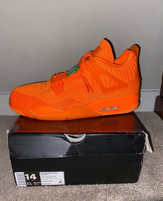 retro 4 flyknit orange
