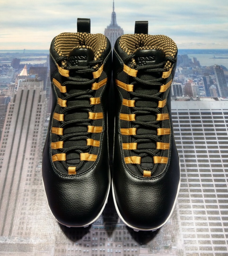 Nike Air Jordan X 10 Retro Mid TD Football Cleat Black Men Nike Air Jordan X 10 Retro Mid TD Football Cleat Black Men