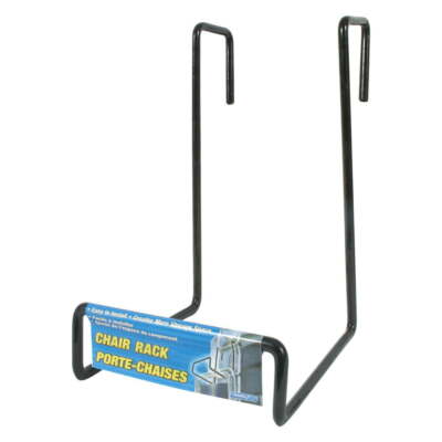 Camco Heavy Duty Chair Rack- Hook on RV Ladder to Support Folding Chairs, Black