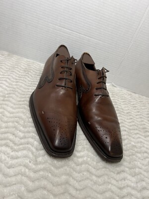 mezlan brown dress shoes Mezlan Split-Toe Derby, Brown Size 12 M Leather – Second Hand Stitch main image 1