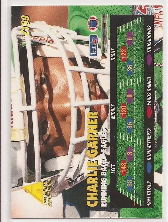 1995 Pinnacle Zenith Edition #Z139 Charlie Garner - Image 2 of 2