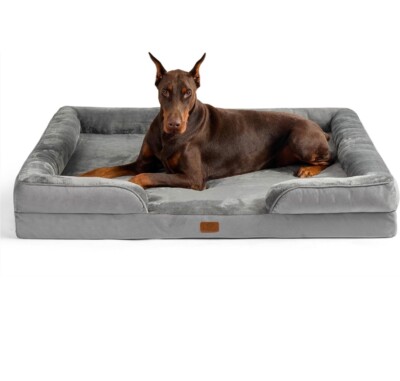 big dog memory foam orthapedic dog bed xl+ grey cool technology 