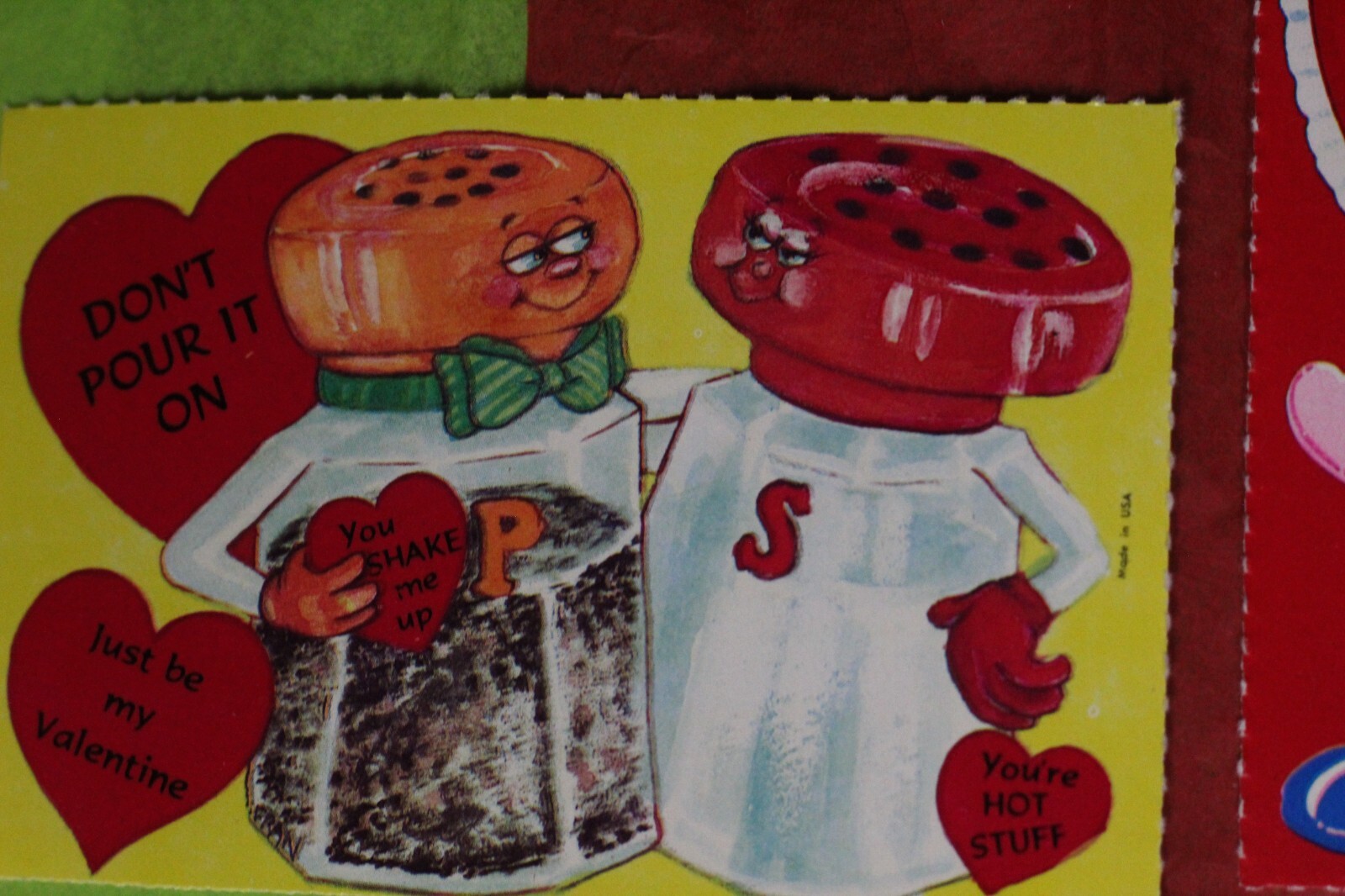 2 PCS SALT AND PEPPER & FRENCH HORN MUSIC vintage valentine card lot eBay