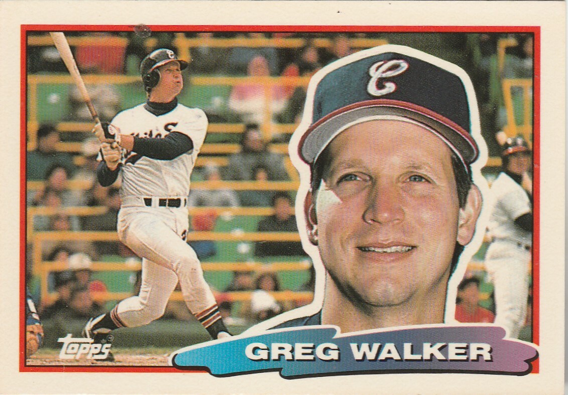 FREE SHIPPING-MINT-1988 Topps Big #105 Greg Walker WHITE SOX PLUS BONUS CARDS