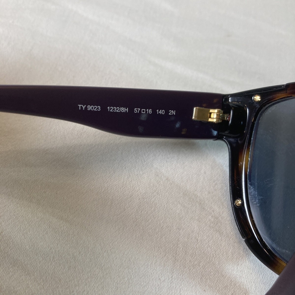 Tory Burch TY 9023 1232/8H Square Havana Plum Sunglasses 