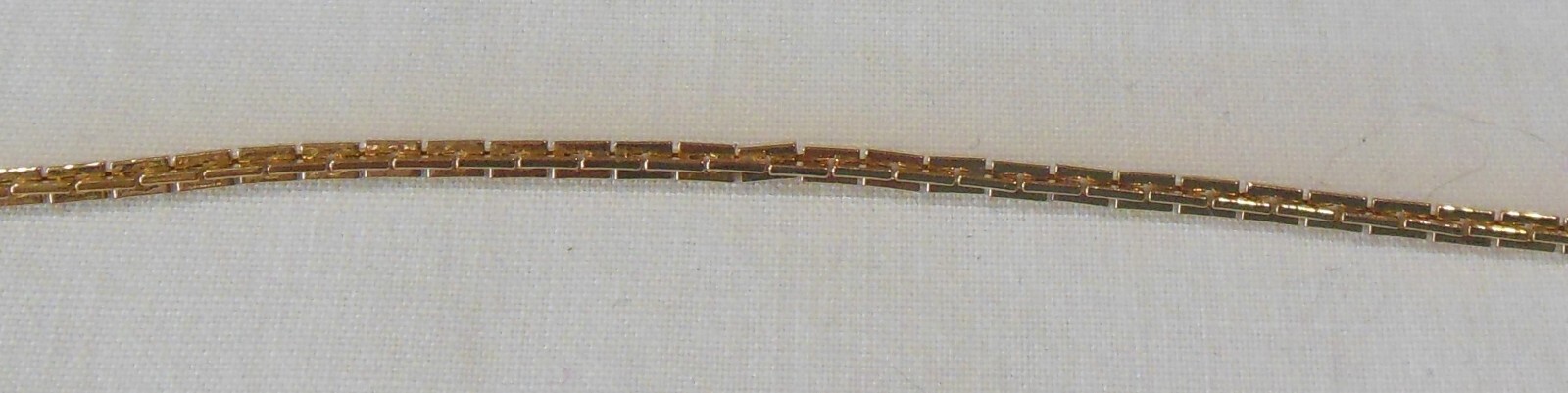 Gold-tone Rectangular Box Link Chain Necklace Sol… - image 7