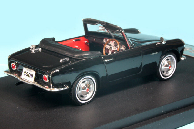 Rare EBBRO 1/43 Honda S500 1963 Black Finished Product from Japan