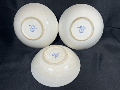 VTG Rare Set Of 3 Blue Willow By Flair 6.5” Cereal Bowls Japan - Picture 16 of 20