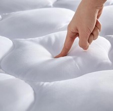 Sleep Zone Cooling Mattress Topper Twin Mattress Pad, Quilted Fitted Mattress