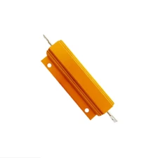 5PCS 100W 1RJ 100 Watt Metal Shell Aluminium Gold Resistor High Power Heatsink