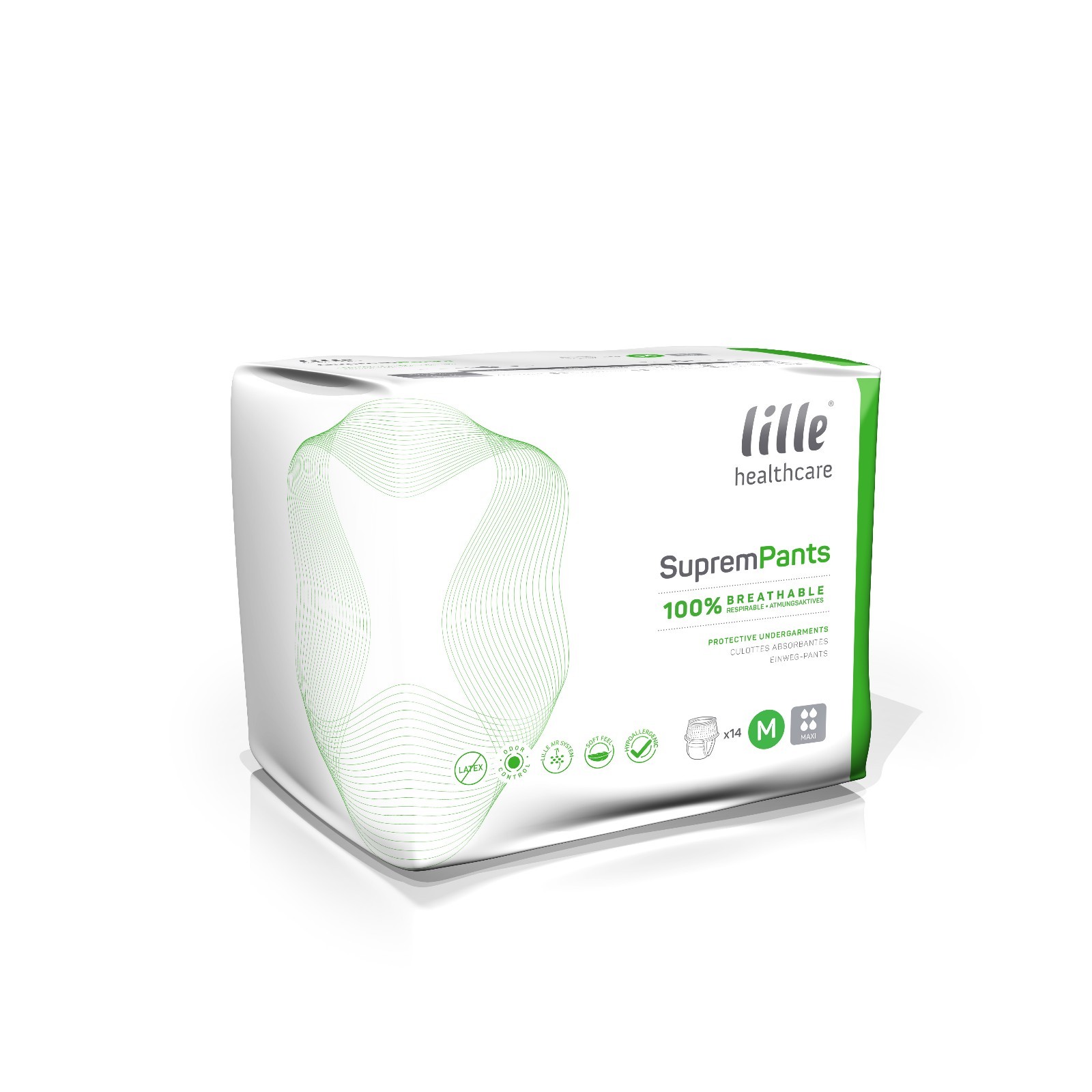 Lille Suprem Maxi Adult Incontinence Pants Size Medium 4 x Packs of 14