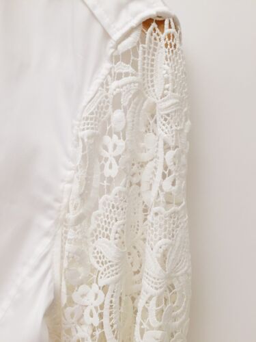 NWT Celine Size 42 White Cotton Long Sleeve Button Down Blouse - Picture 4 of 6