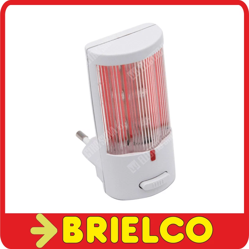 LUZ DE NOCHE NOCTURNA 6 LEDS BAJO CONSUMO CON INTERRUPTOR 220V 1W ROJO BD5217 - Imagen 1 de 1