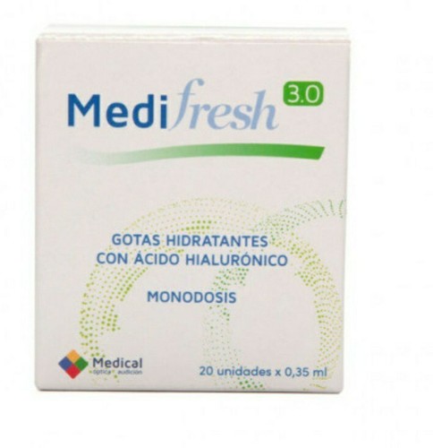 20 ENVASES UNIDOSIS COLIRIO 0,35 ML.MEDICAL OPTICA. GOTAS HUMECTANTES.OJO SECO. - Bild 1 von 1