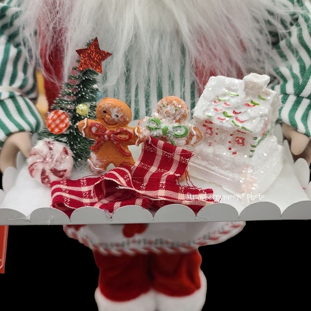 Martha Stewart Porcelain Santa Figure Gingerbread Peppermint