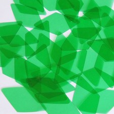 Sequin 25 x 45mm Shape Diamond Vinyl Go Go Trans Green. Made in USA