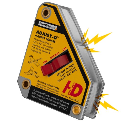Strong Hand Tools MSA46-HD Adjust-O Heavy Duty Magnet Square, On/Off ...