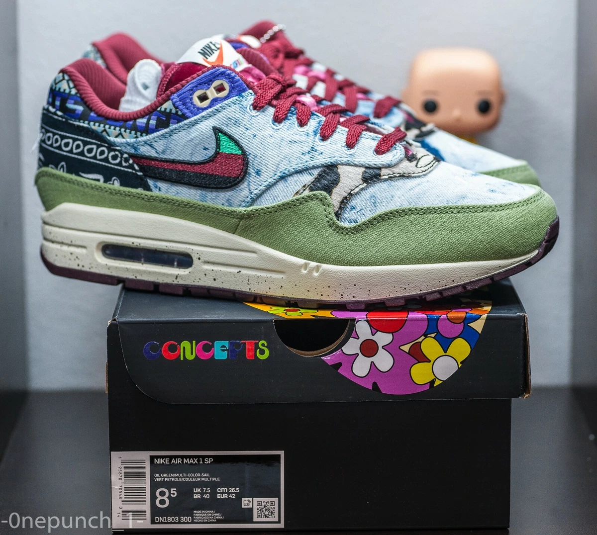 DS Nike Air Max 1 Concepts Mellow 8.5 atmos travis supreme dunk