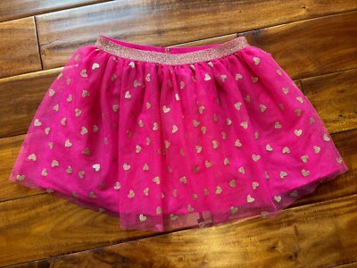 NWOT Isaac Mizrahi Girls Pink Gold Chiffon Tutu Skirt Youth Size Medium 7/8