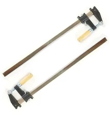 Set of 2- EDM, 24" Steel Bar Clamp Tool, Ratchet Quick Release for Metal or Wood