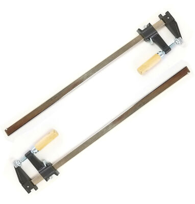 Set of 2- EDM, 24'' Steel Bar Clamp Tool, Ratchet Quick Release for Metal or Wood