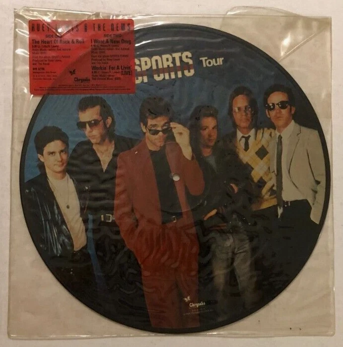 Huey Lewis The News Vintage 1984 Sports Tour 8V8-42795 Picture Disc Record LP - Image 3 of 4
